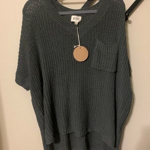 NWT shirt sleeve sweater